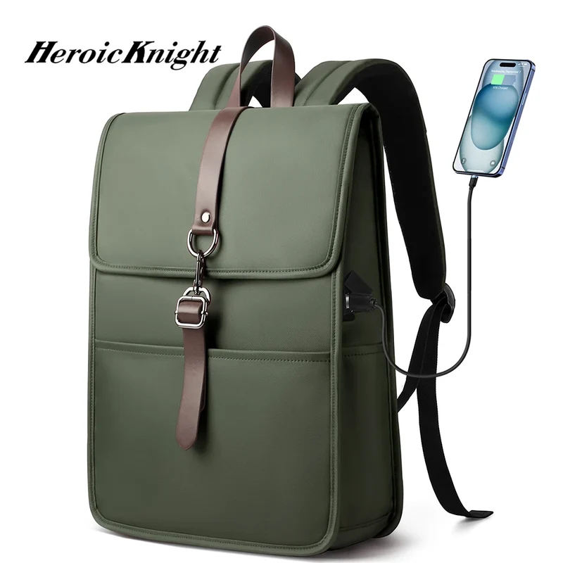 Heroic Knight Herren-Rucksack 15,6 Zoll – Anti-Diebstahl Business Laptop-Rucksack mit USB-Anschluss