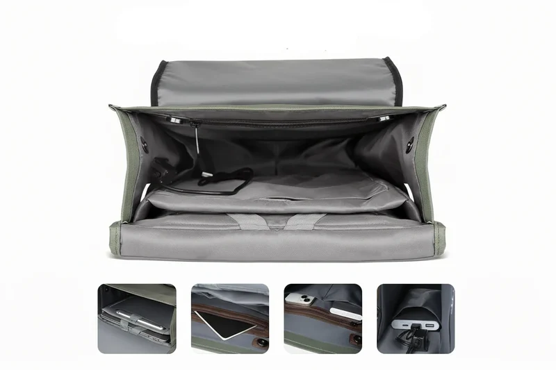 Heroic Knight Herren-Rucksack 15,6 Zoll – Anti-Diebstahl Business Laptop-Rucksack mit USB-Anschluss