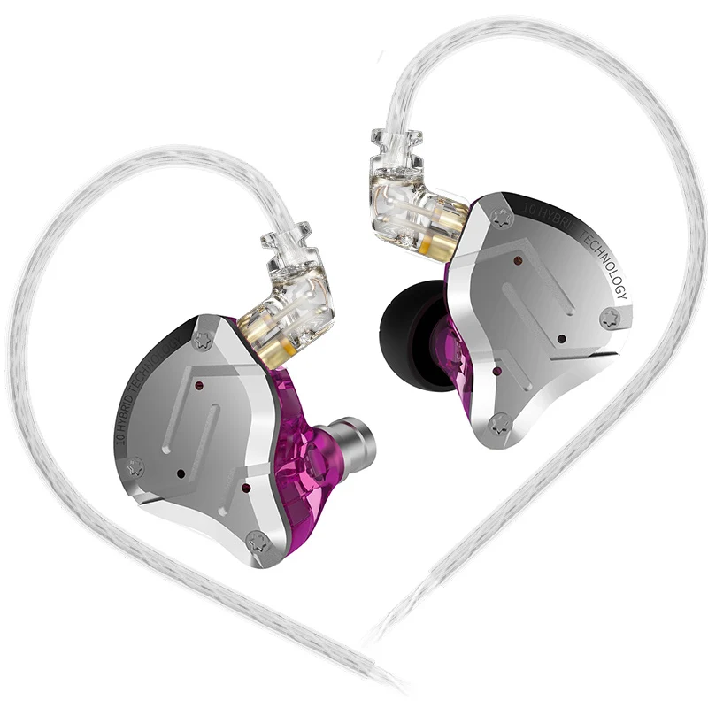 【KZ ZS10 Pro】4BA+1DD Hybrid In Ear Monitors Headphones