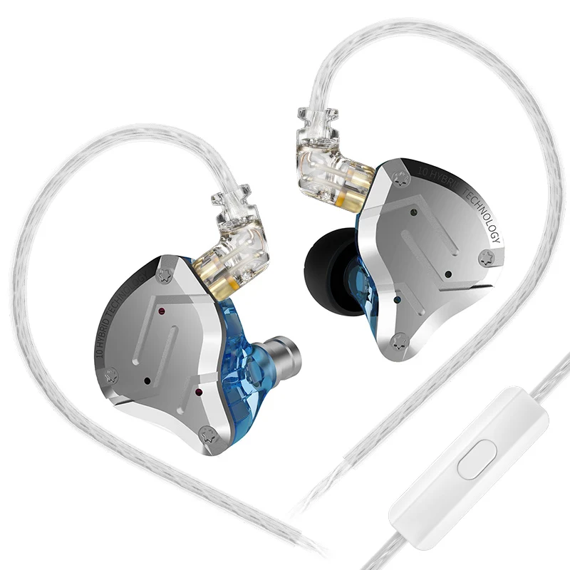 【KZ ZS10 Pro】4BA+1DD Hybrid In Ear Monitors Headphones