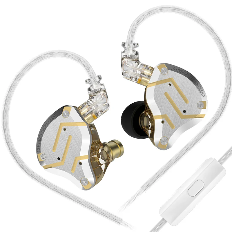 【KZ ZS10 Pro】4BA+1DD Hybrid In Ear Monitors Headphones