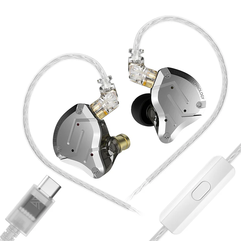 【KZ ZS10 Pro】4BA+1DD Hybrid In Ear Monitors Headphones