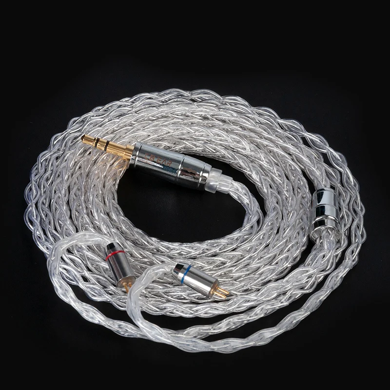 【KBEAR Limpid Pro——Clearance】 8 Core Pure Silver Cable for In Ear Monitor Earphone, 1.2M long