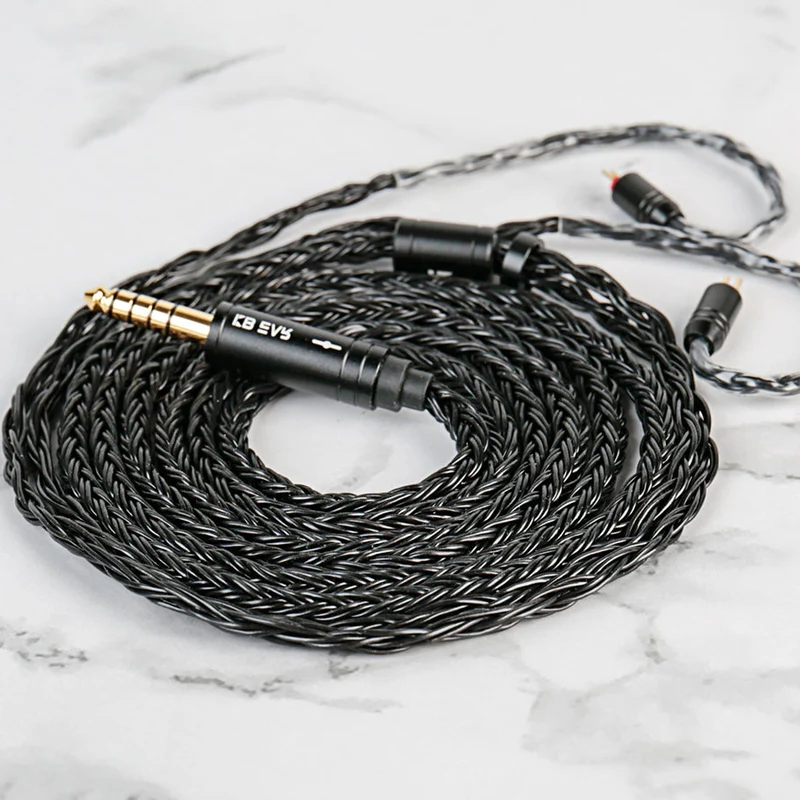 【KBEAR ST16 Max】16-core 1.5M Length 5N OCC Silver-plated Upgrade Cable for IEM Headphones Earbuds