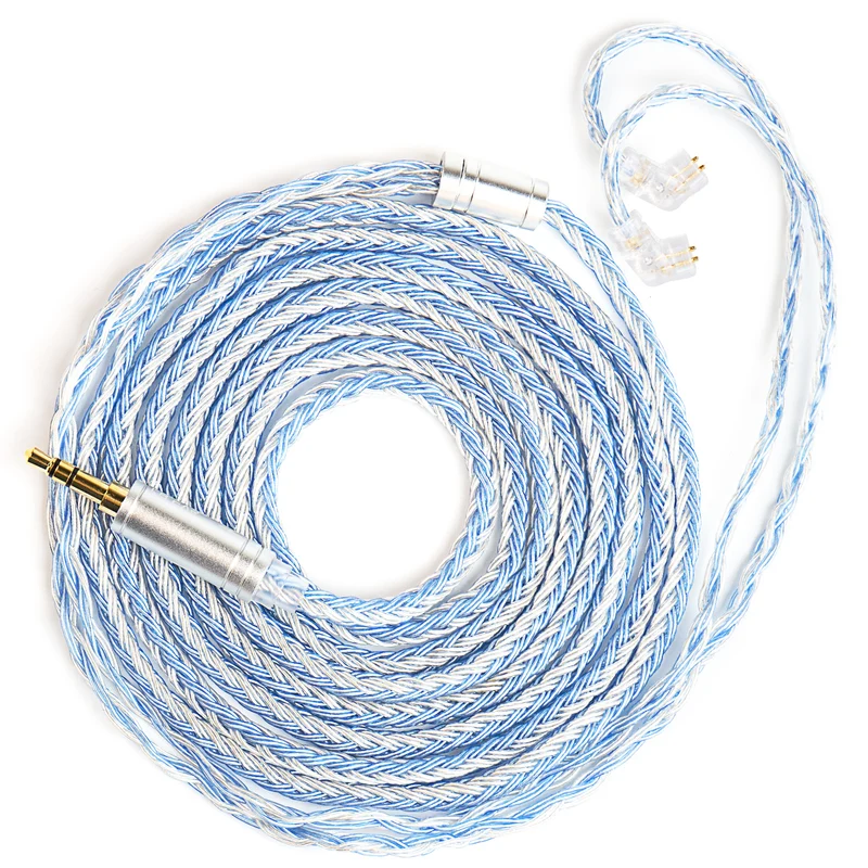 【KBEAR ST16 Max】16-core 1.5M Length 5N OCC Silver-plated Upgrade Cable for IEM Headphones Earbuds
