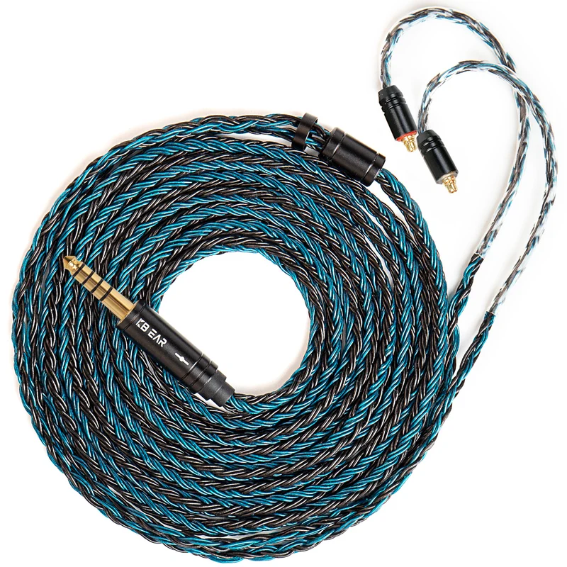 【KBEAR ST16 Max】16-core 1.5M Length 5N OCC Silver-plated Upgrade Cable for IEM Headphones Earbuds