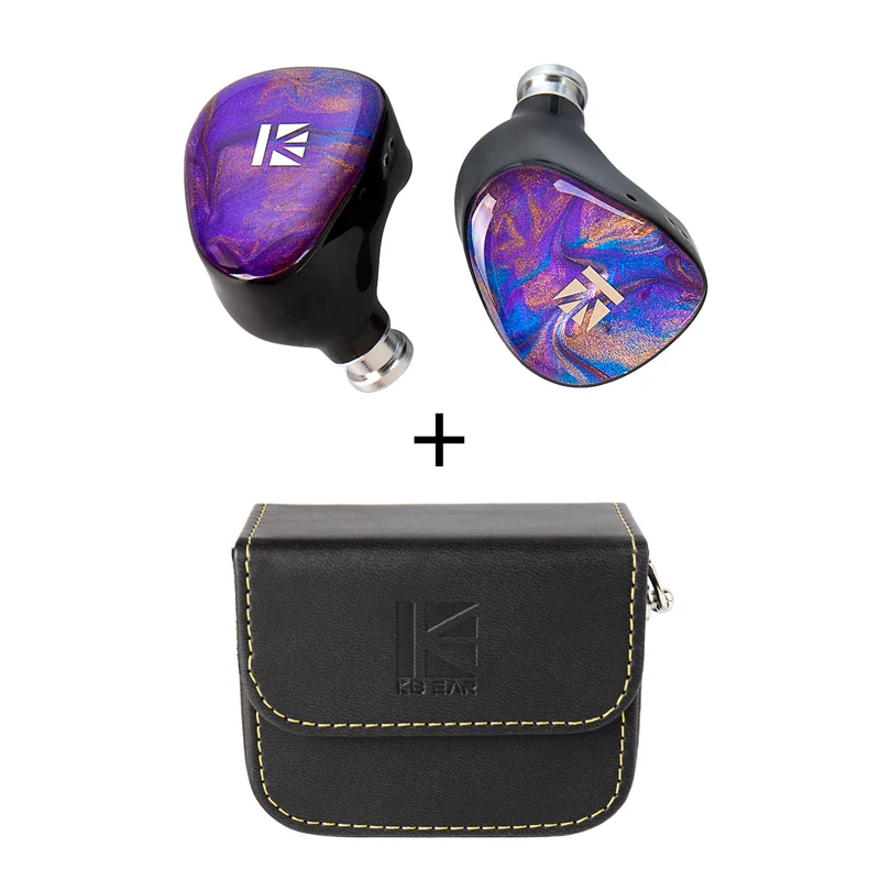 Bundle 1 KBEAR KB02+KBEAR BP02 Headphone Leather Bag