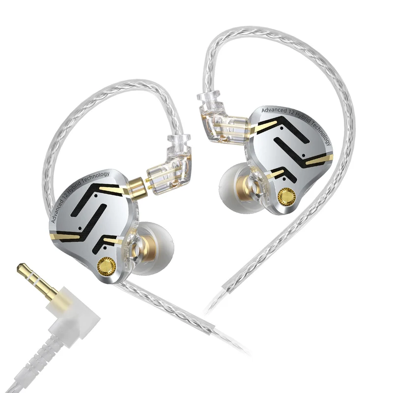 【KZ ZS12 PRO 2】Flagship-grade Super-Linear 1DD+5BA Hybrid IEM, 3.5mm, Type C Sound Card Version for Gamers