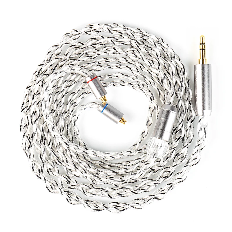 【KBEAR Lattice——Clearance】4-Strand 27-Core OCC & Pure Silver Hybrid Braided HiFi Earphone Upgrade Cable