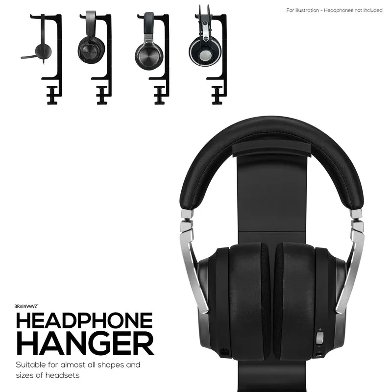 The Dillard - Seitlicher Kopfhörerständer für den Schreibtisch, passend für alle Headsets, zum Anklemmen an den Tisch