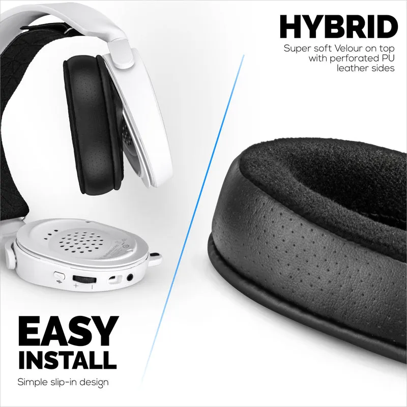 Hybrid-Ohrpolster für die Headsets Steelseries Arctis 1, 3, 5, 7, 9, PRO und PRIME – dickerer Memory-Schaum, bequemer und langlebiger