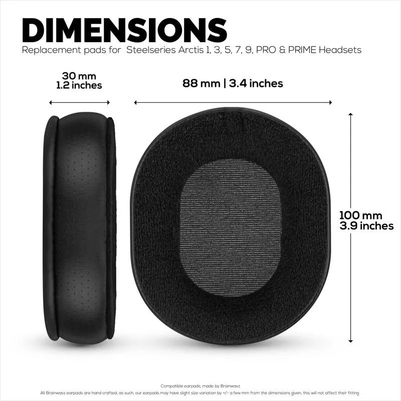 Hybrid-Ohrpolster für die Headsets Steelseries Arctis 1, 3, 5, 7, 9, PRO und PRIME – dickerer Memory-Schaum, bequemer und langlebiger