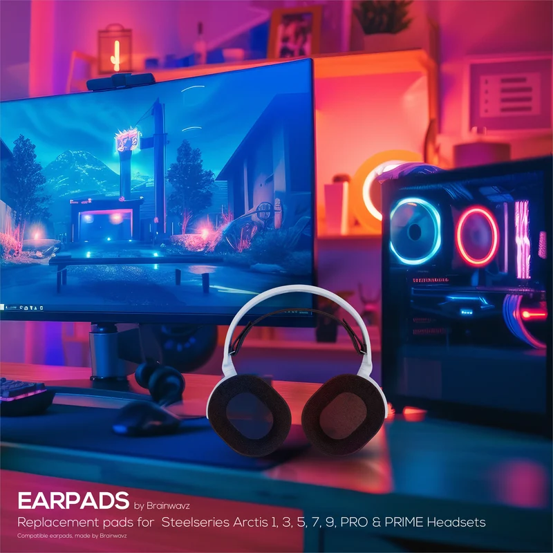 Hybrid-Ohrpolster für die Headsets Steelseries Arctis 1, 3, 5, 7, 9, PRO und PRIME – dickerer Memory-Schaum, bequemer und langlebiger