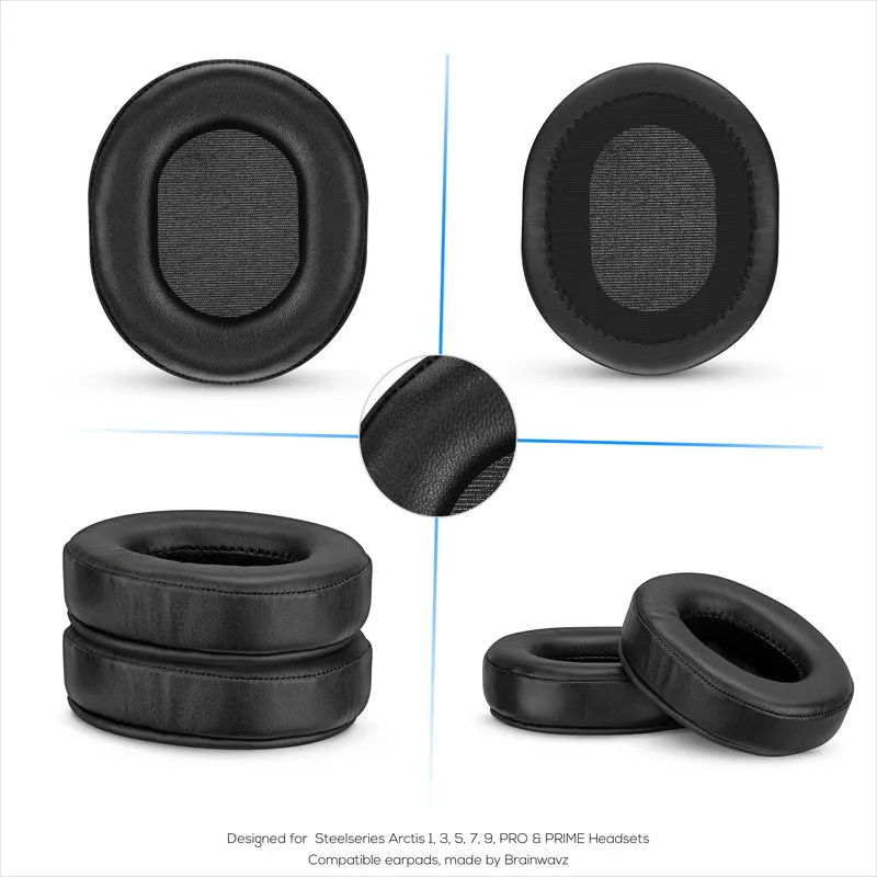 Schaffell-Ohrpolster für Steelseries Arctis 1, 3, 5, 7, 9, PRO & PRIME Headsets, Echtleder mit Memory Foam