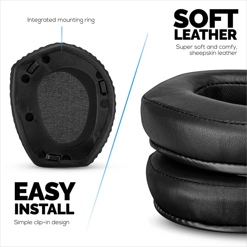 Ohrpolster aus Schaffell für die Kopfhörer SENNHEISER RS165, RS175, RS185 und RS195 – Hochwertige, weiche Ohrpolster aus echtem Leder und Memory Foam, HDR165, HDR175, HDR185, HDR195