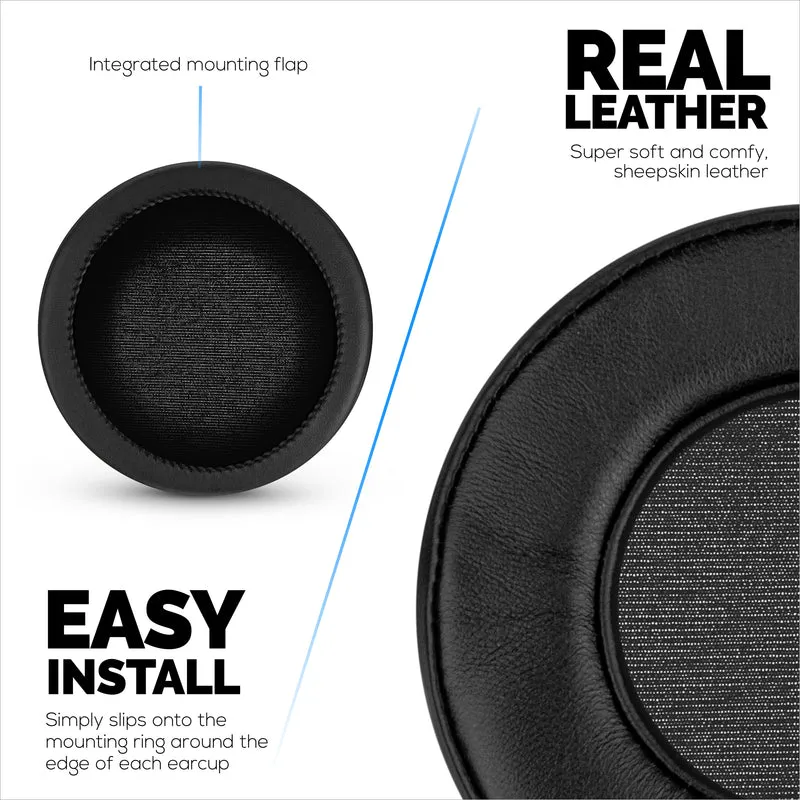 Pad Telinga Kulit Bebiri untuk Fon Kepala Siri BEYERDYNAMIC DT880, DT531, DT690, DT811, DT880, DT911, DT931 & DT990