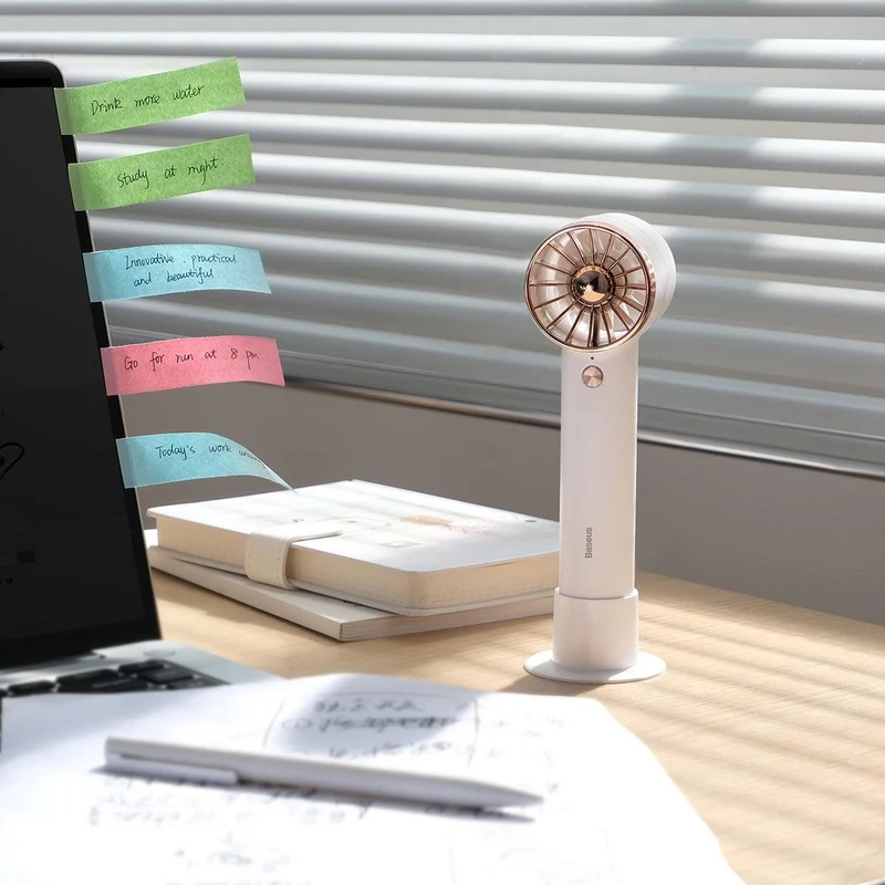 Innovativer 2-in-1 Akku Ventilator und integrierter Power Bank (4000mAh)