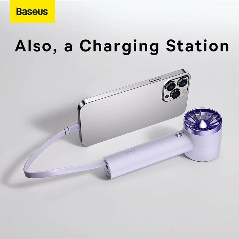 Innovativer 2-in-1 Akku Ventilator und integrierter Power Bank (4000mAh)