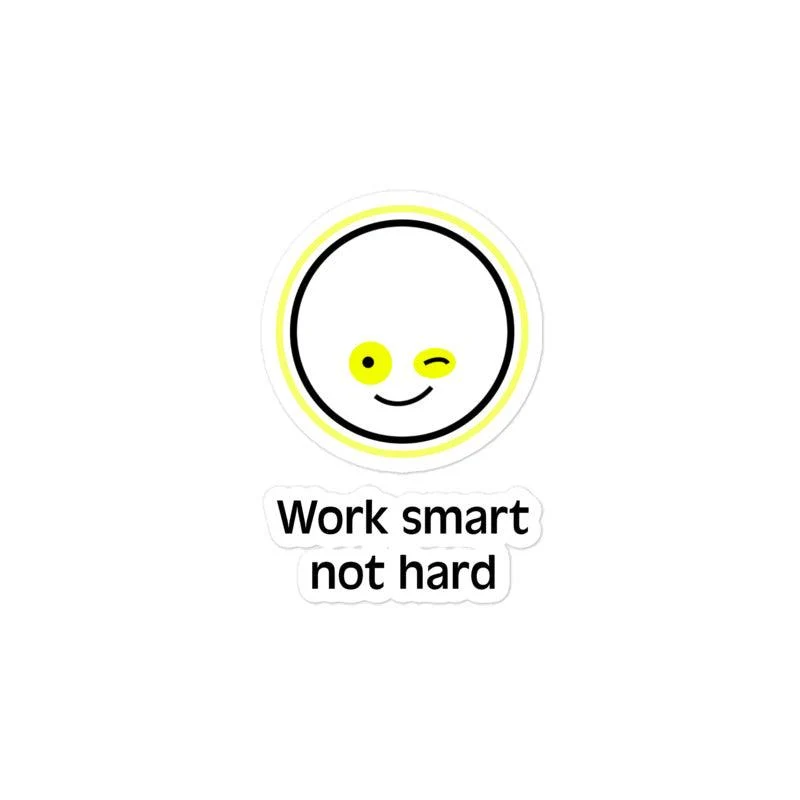 Aufkleber "Work smart not hard" Snowflake Edition