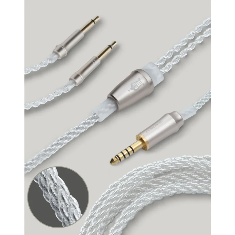 99 Series Silver Plated Upgrade Cables 1.2M (2.5MM) - Outlet