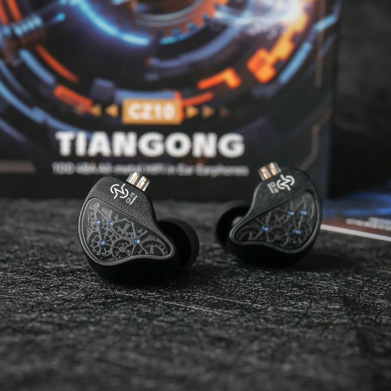 【CCZ TianGong CZ10】1DD 4BA All-metal HIFI in Ear Earphones IEM Headphones