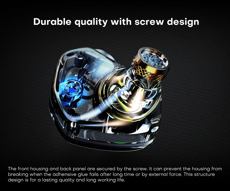【KEFINE Klean】10mm DLC Diaphragm DD in Ear Earphones, Two Interchangeable Nozzles,Two different Sound
