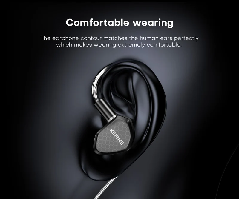 【KEFINE Klean】10mm DLC Diaphragm DD in Ear Earphones, Two Interchangeable Nozzles,Two different Sound