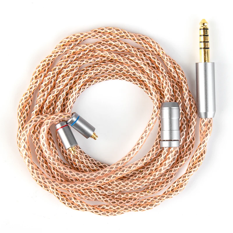 【KBEAR Aureus——Clearance】206-Core 5N 2-Strand OFC Silver-plated HiFi Upgraded Cables, 0.6mm Diameter Tube is Built-in, 1.2m Long