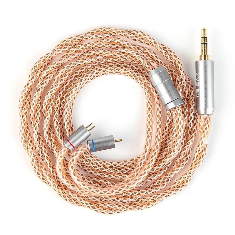 【KBEAR Aureus——Clearance】206-Core 5N 2-Strand OFC Silver-plated HiFi Upgraded Cables, 0.6mm Diameter Tube is Built-in, 1.2m Long