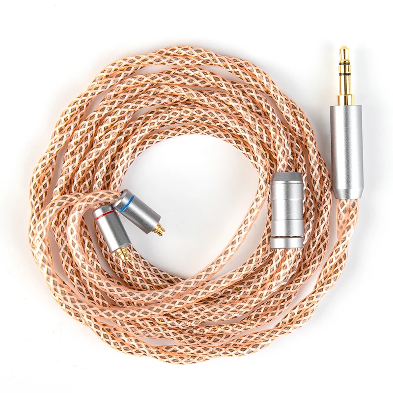 【KBEAR Aureus——Clearance】206-Core 5N 2-Strand OFC Silver-plated HiFi Upgraded Cables, 0.6mm Diameter Tube is Built-in, 1.2m Long