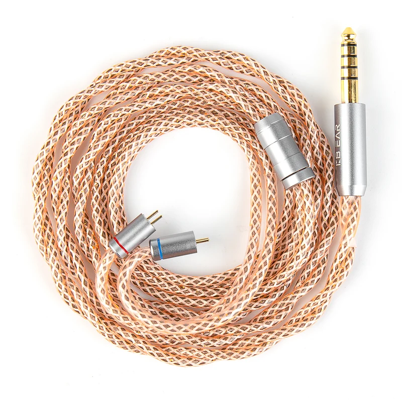 【KBEAR Aureus——Clearance】206-Core 5N 2-Strand OFC Silver-plated HiFi Upgraded Cables, 0.6mm Diameter Tube is Built-in, 1.2m Long