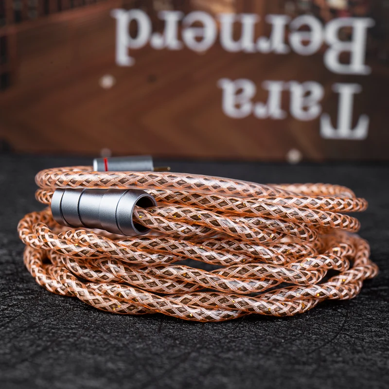 【KBEAR Aureus——Clearance】206-Core 5N 2-Strand OFC Silver-plated HiFi Upgraded Cables, 0.6mm Diameter Tube is Built-in, 1.2m Long