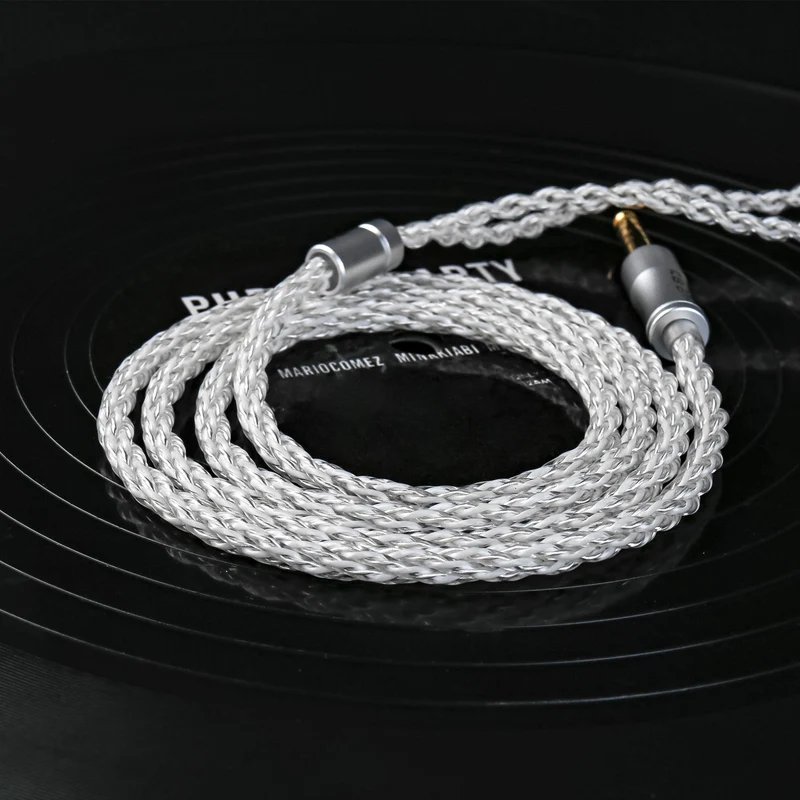 【KBEAR BaiZe】Upgrade Cable, 5N 8-Strand 144-Core High-purity Silver-plated OFC Cable
