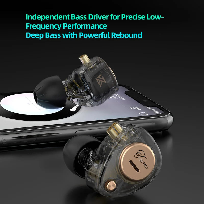 【KZ Taurus】Horizontal Dual DD in ear Monitor IEM Headphones HIFI Gaming Earbuds