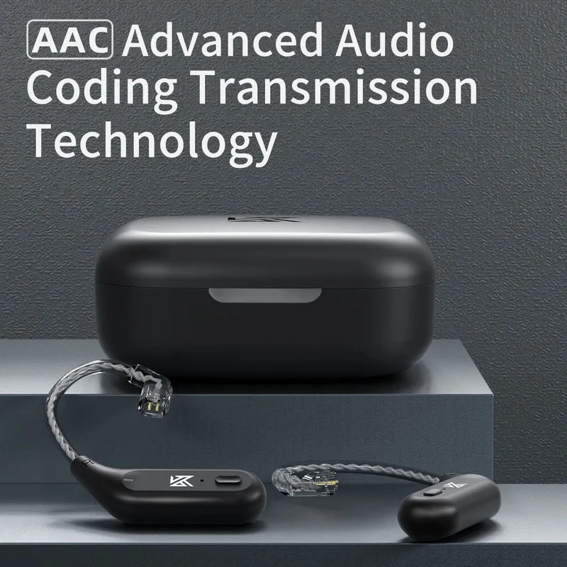 【KZ-AZ09】 Bluetooth 5.4 Ear Hook – Convert Wired IEMs to Wireless with AAC & Dual Host, Bluetooth 5.4 Module, TWS Waterproof Earhook, Long Battery Life