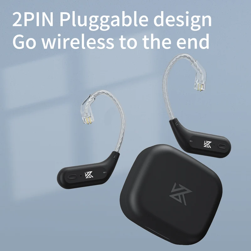 【KZ-AZ09】 Bluetooth 5.4 Ear Hook – Convert Wired IEMs to Wireless with AAC & Dual Host, Bluetooth 5.4 Module, TWS Waterproof Earhook, Long Battery Life