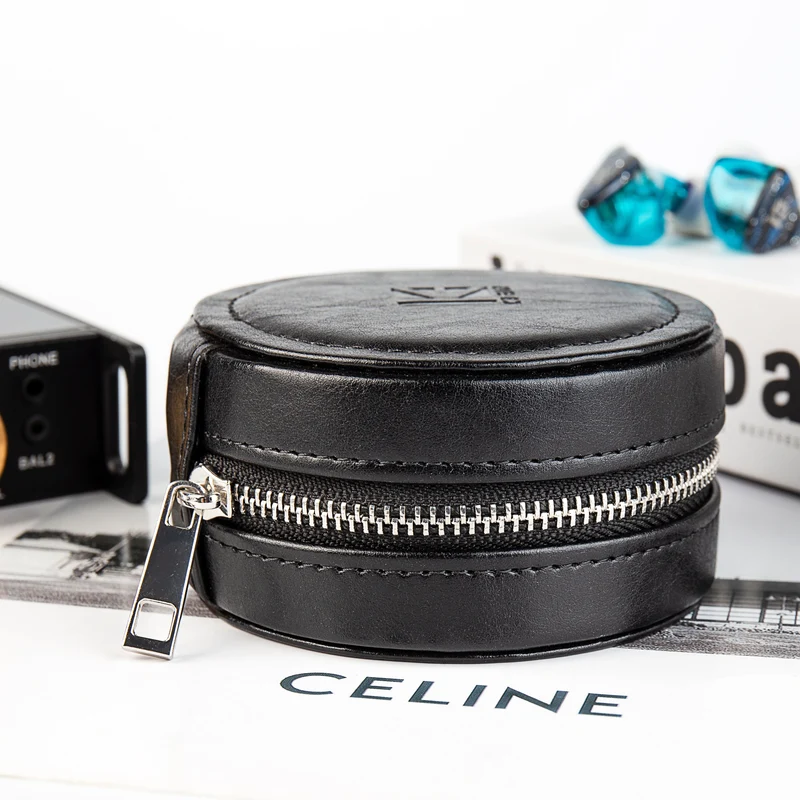 【KBEAR K-Lord】High-end Round Zipper Earphone Storage Case HIFI Accessories