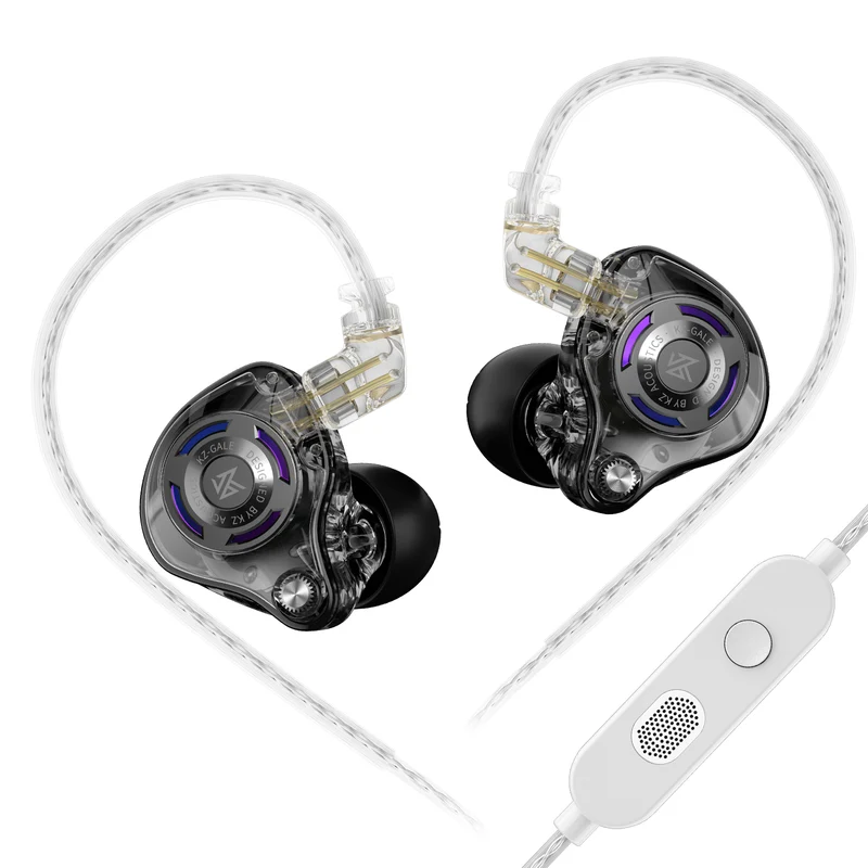 【KZ Gale】HiFi Deep Bass Comfort-Fit Earbuds for Gaming, Super-Linear Driver IEM for Gaming