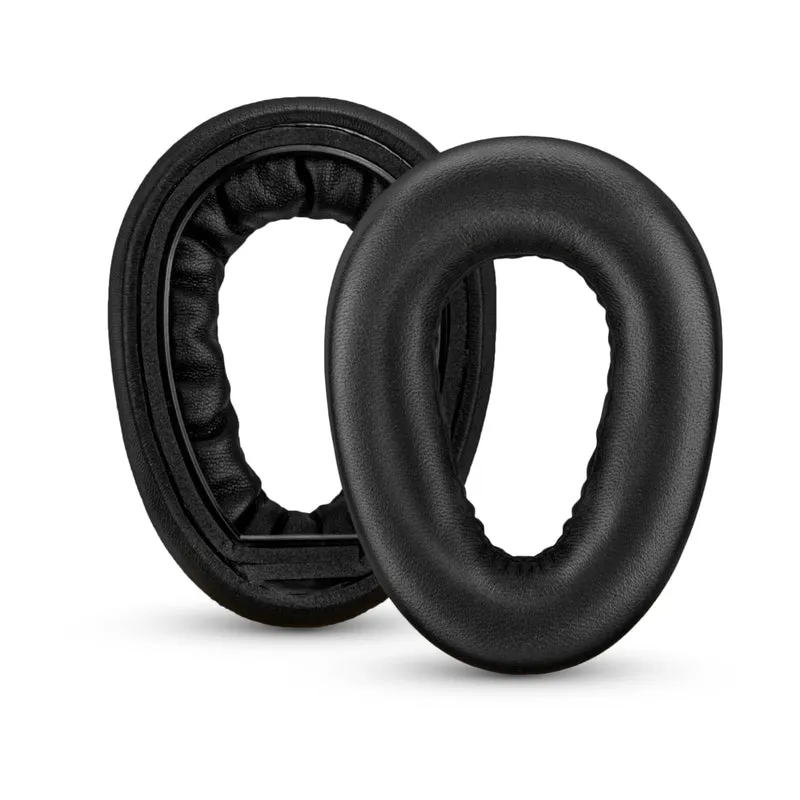 Pad Telinga Kulit Sheepskin untuk Sennheiser PXC480, PXC550, PXC 550-II, MB660 UC, MB 660 MC Fon Kepala, Lembut, Kusyen Gantian, Keselesaan Tambahan