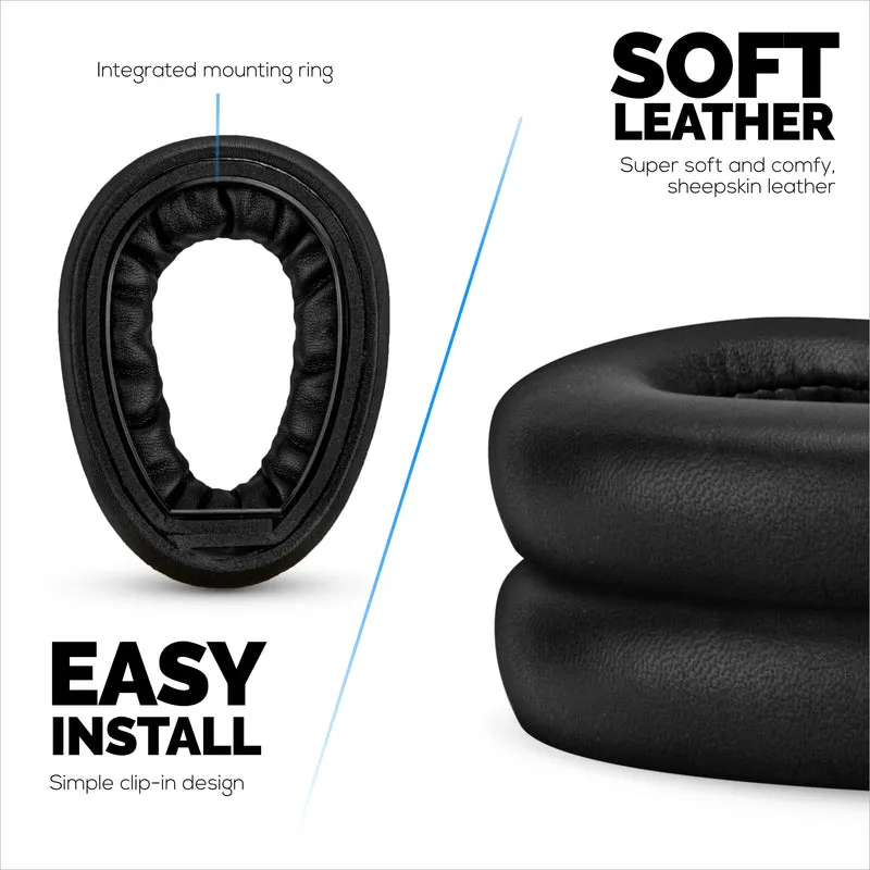 Pad Telinga Kulit Sheepskin untuk Sennheiser PXC480, PXC550, PXC 550-II, MB660 UC, MB 660 MC Fon Kepala, Lembut, Kusyen Gantian, Keselesaan Tambahan