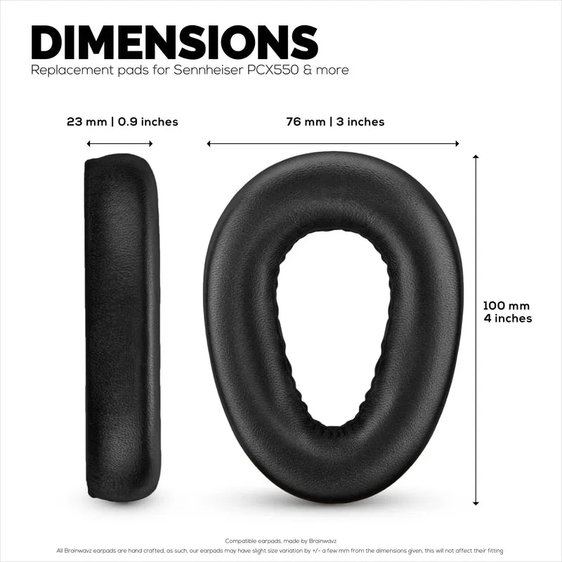 Pad Telinga Kulit Sheepskin untuk Sennheiser PXC480, PXC550, PXC 550-II, MB660 UC, MB 660 MC Fon Kepala, Lembut, Kusyen Gantian, Keselesaan Tambahan