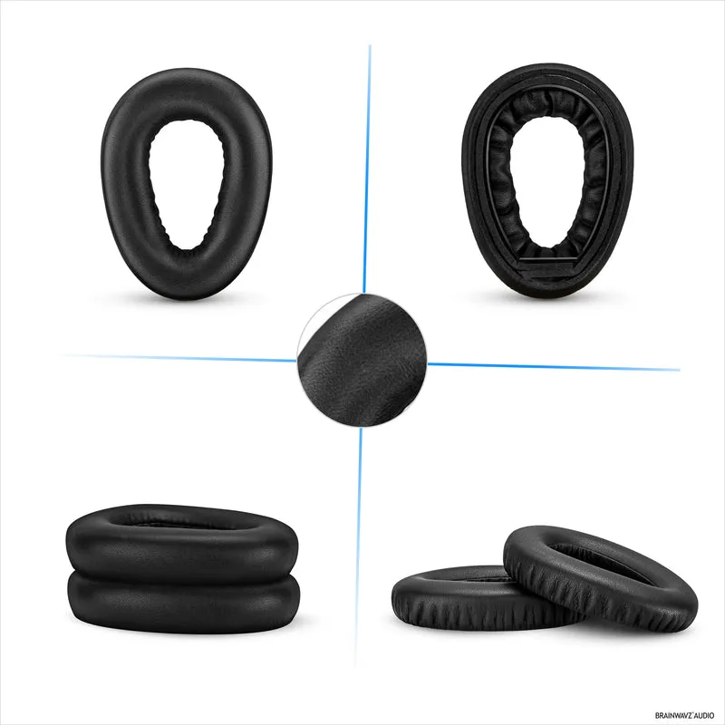 Pad Telinga Kulit Sheepskin untuk Sennheiser PXC480, PXC550, PXC 550-II, MB660 UC, MB 660 MC Fon Kepala, Lembut, Kusyen Gantian, Keselesaan Tambahan