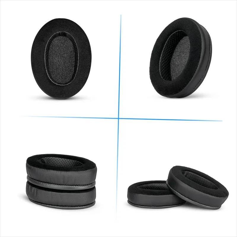 Pad Telinga Tebal Hibrid untuk Sennheiser HD600, HD650, HD660S, HD525, HD535, HD545, & Massdrop HD58X, Fon Kepala HD6XX - Buih Memori dengan Velor & Bahan Hibrid Kulit PU