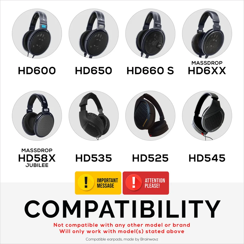 Pad Telinga Kulit Biri-biri untuk Sennheiser HD600, HD650, HD660S, HD525, HD535, HD545, & Massdrop HD58X, Fon Kepala HD6XX - Buih Memori dengan Kulit Kulit Bebiri Lembut