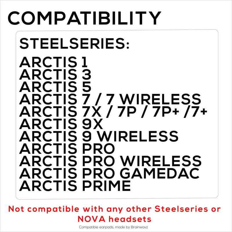 Ersatz-Ohrpolster für Steelseries Arctis 1, 3, 5, 7, 9, PRO & PRIME Headsets, weiches, atmungsaktives Gewebe, zusätzlicher Komfort
