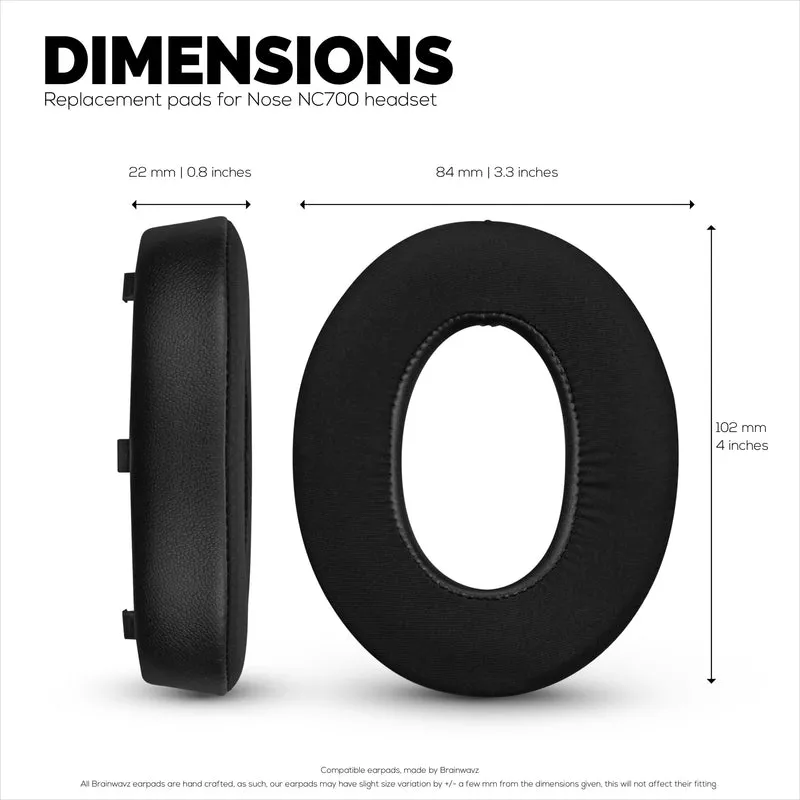 Bose NC700 Hybrid-Ersatz-Ohrpolster mit Gel, Memory-Schaum, atmungsaktiven Stoffen und weichem PU-Leder