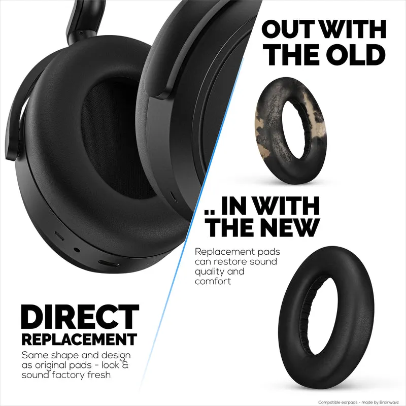 Ersatz-Ohrpolster für Sennheiser Momentum 4 Wireless-Kopfhörer mit weichem PU-Leder und Memory-Schaum