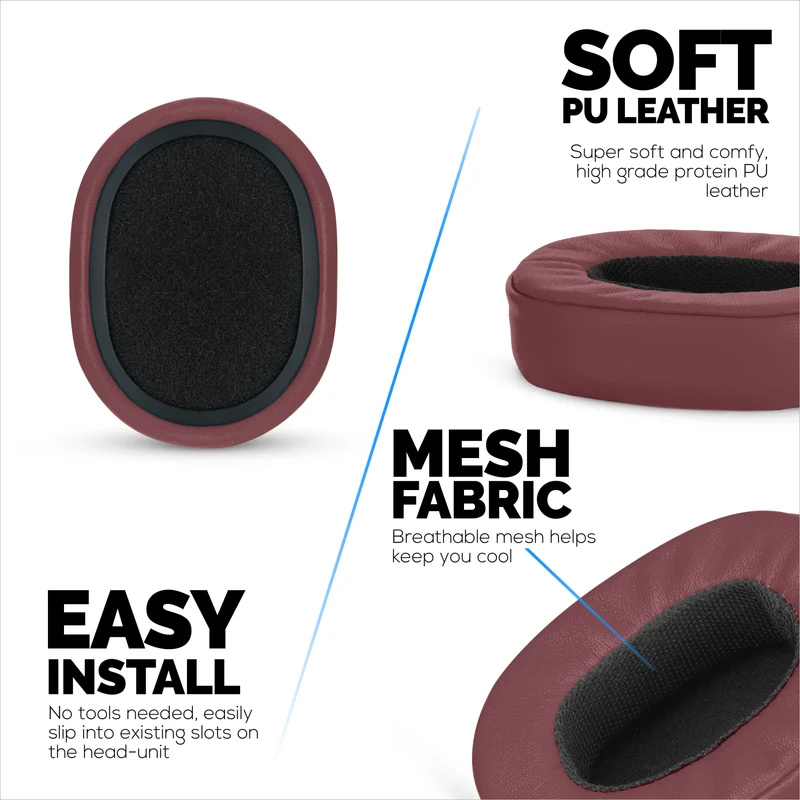 Ersatz-Ohrpolster für Skullcandy Crusher Wireless, Hesh 3/ANC/EVO, Venue ANC und mehr – besonders bequemer Schaumstoff, Haltbarkeit und Geräuschisolierung