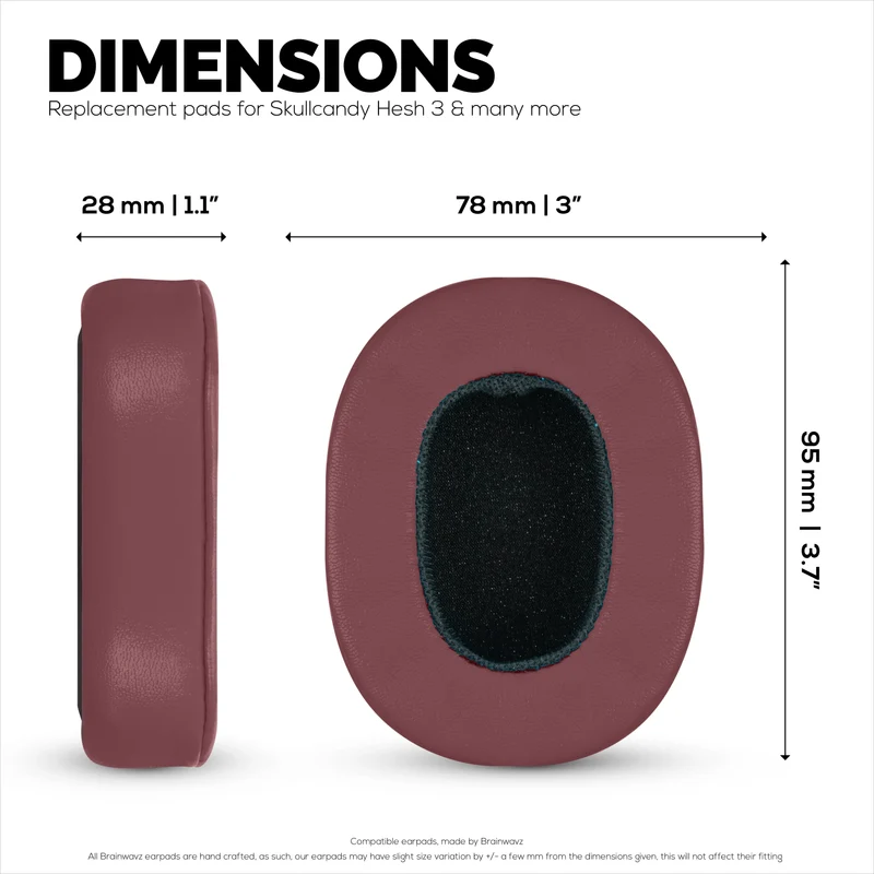 Ersatz-Ohrpolster für Skullcandy Crusher Wireless, Hesh 3/ANC/EVO, Venue ANC und mehr – besonders bequemer Schaumstoff, Haltbarkeit und Geräuschisolierung