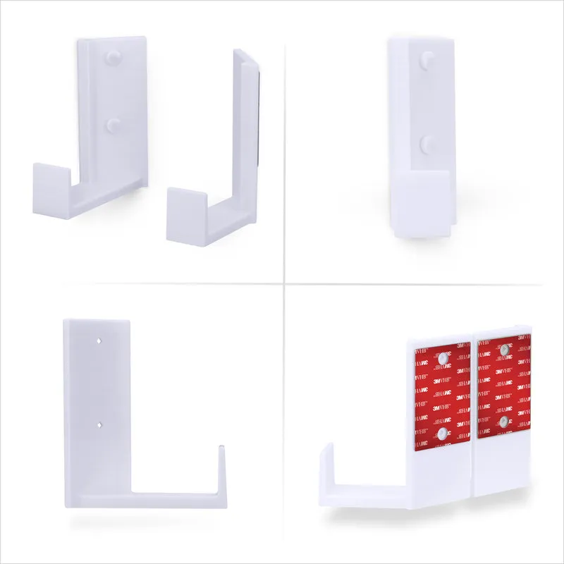 2.5"-Eckkabelbox und Router-Wandhalterung, selbstklebend und schraubbar, für Netzwerk-Switch, Modem, Mesh-WLAN, Apple TV, Kameras, Lautsprecher und mehr, Geräte mit einer Dicke von bis zu 2.5"/63 mm